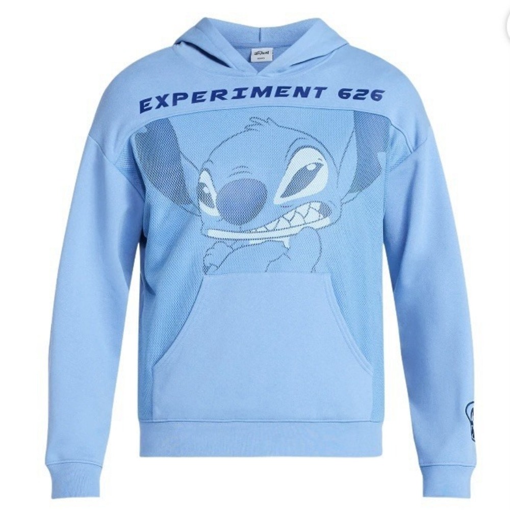 Disney Stitch Experiment 626 Hoodie XXL Chambray Blue Freeze Licensed New Nice